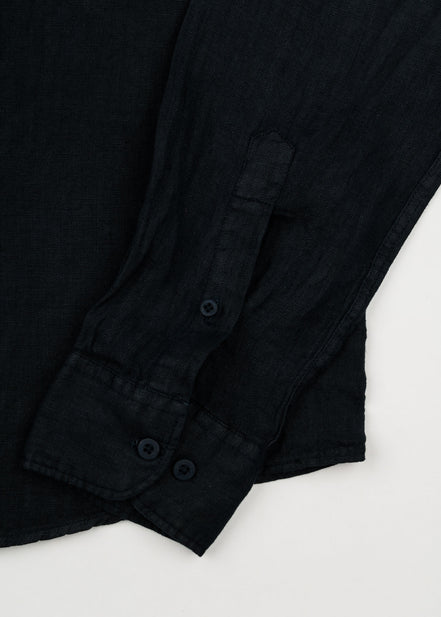 LINEN SHIRT WITH ITALIAN COLLAR