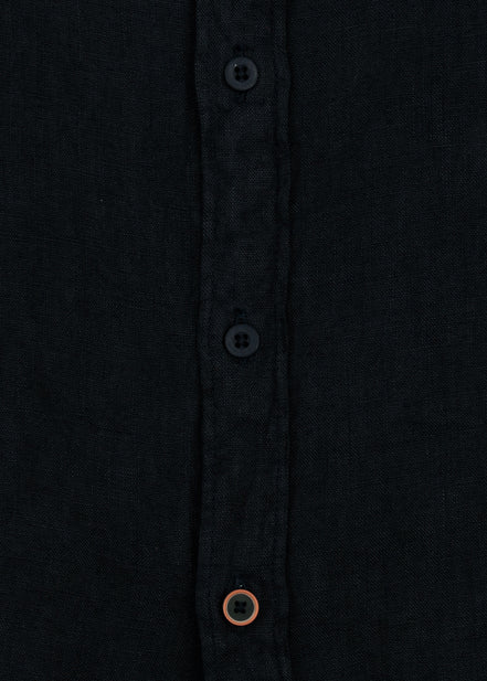 LINEN SHIRT WITH ITALIAN COLLAR