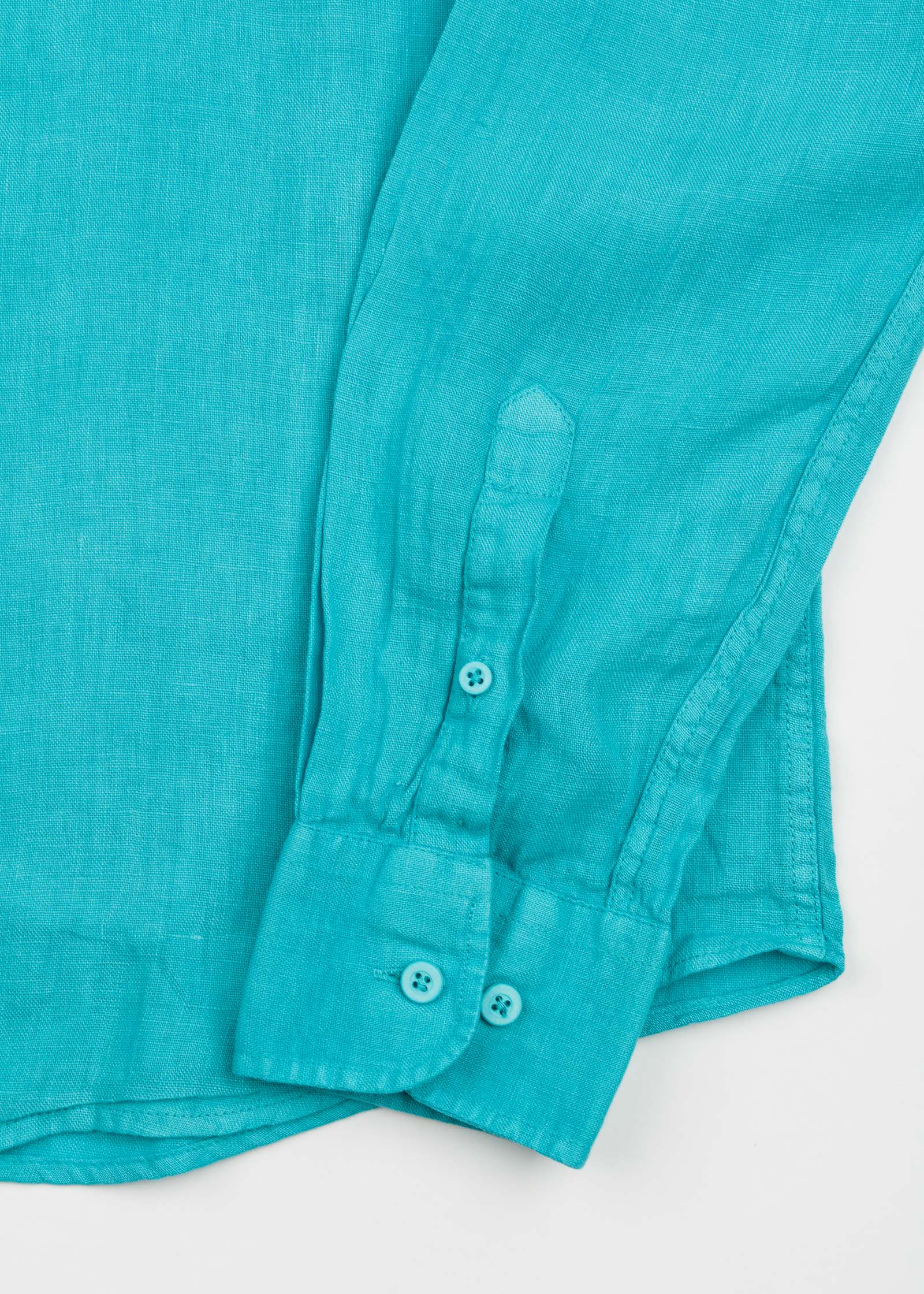 LINEN SHIRT WITH ITALIAN COLLAR