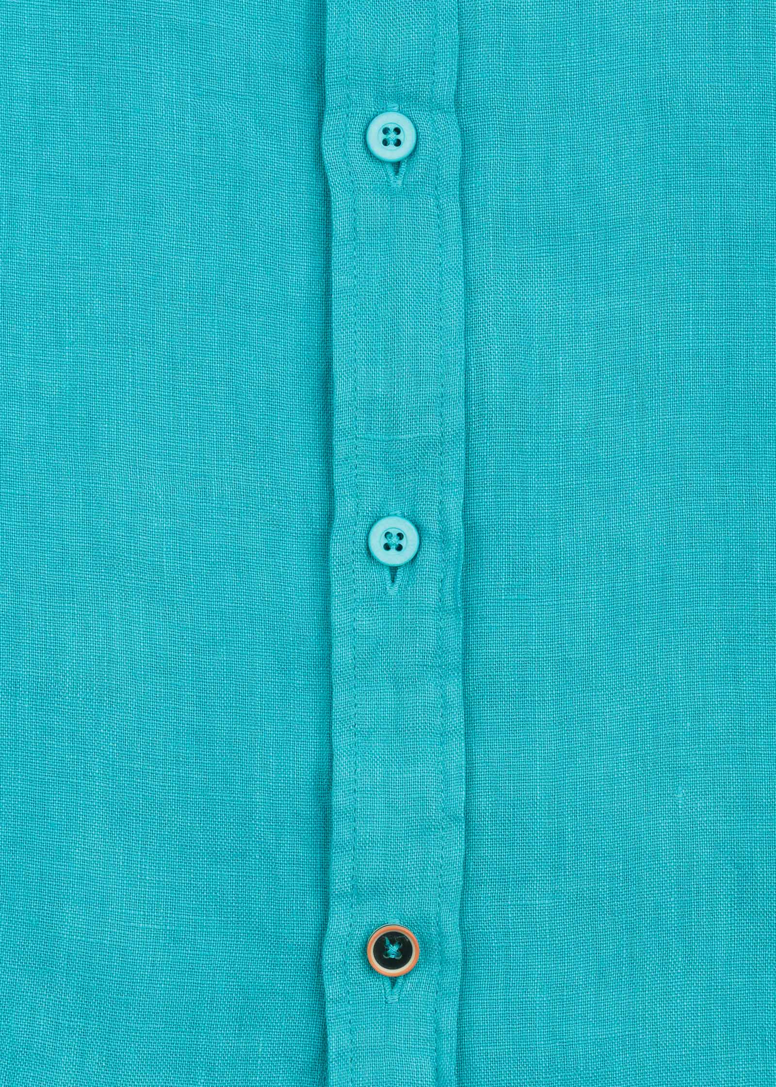 LINEN SHIRT WITH ITALIAN COLLAR