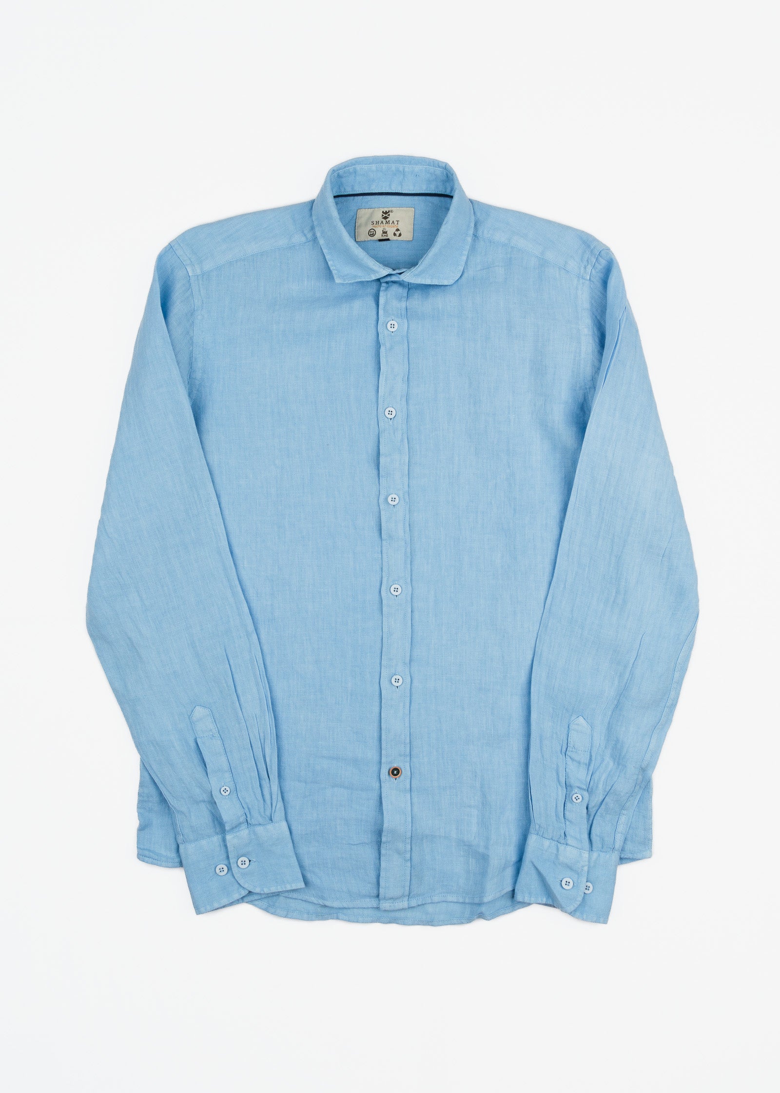 LINEN SHIRT WITH ITALIAN COLLAR