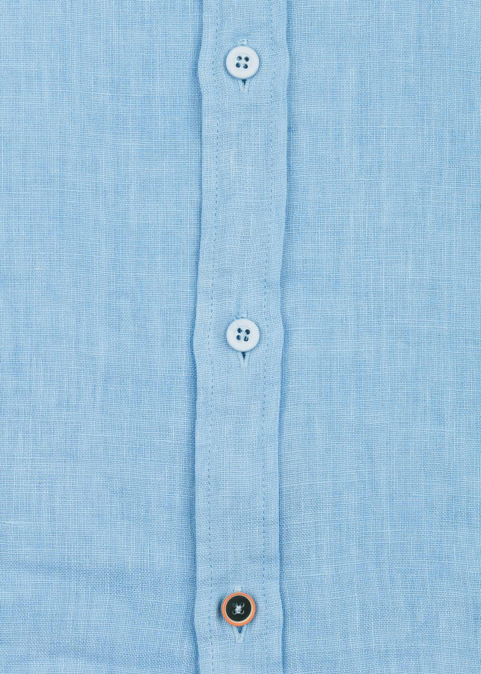 LINEN SHIRT WITH ITALIAN COLLAR
