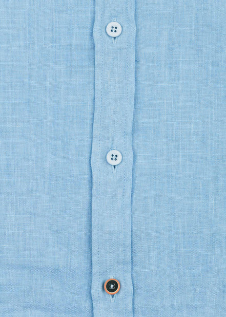 LINEN SHIRT WITH ITALIAN COLLAR