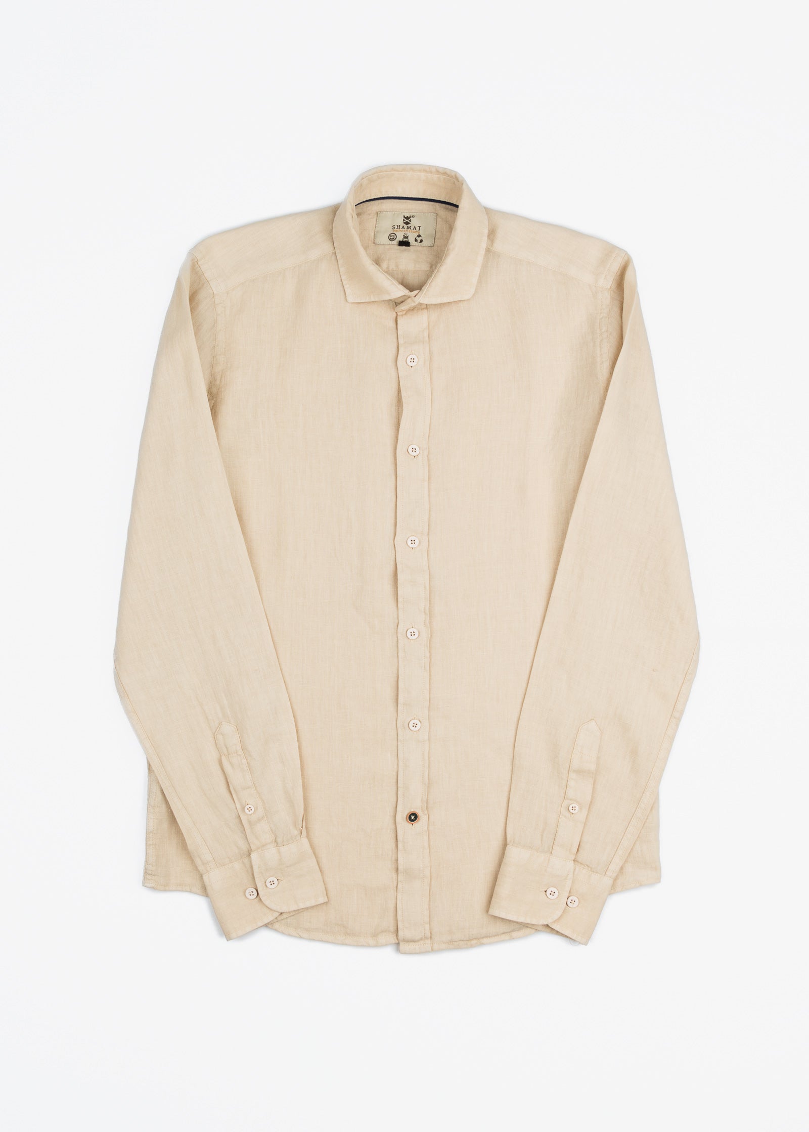 LINEN SHIRT WITH ITALIAN COLLAR