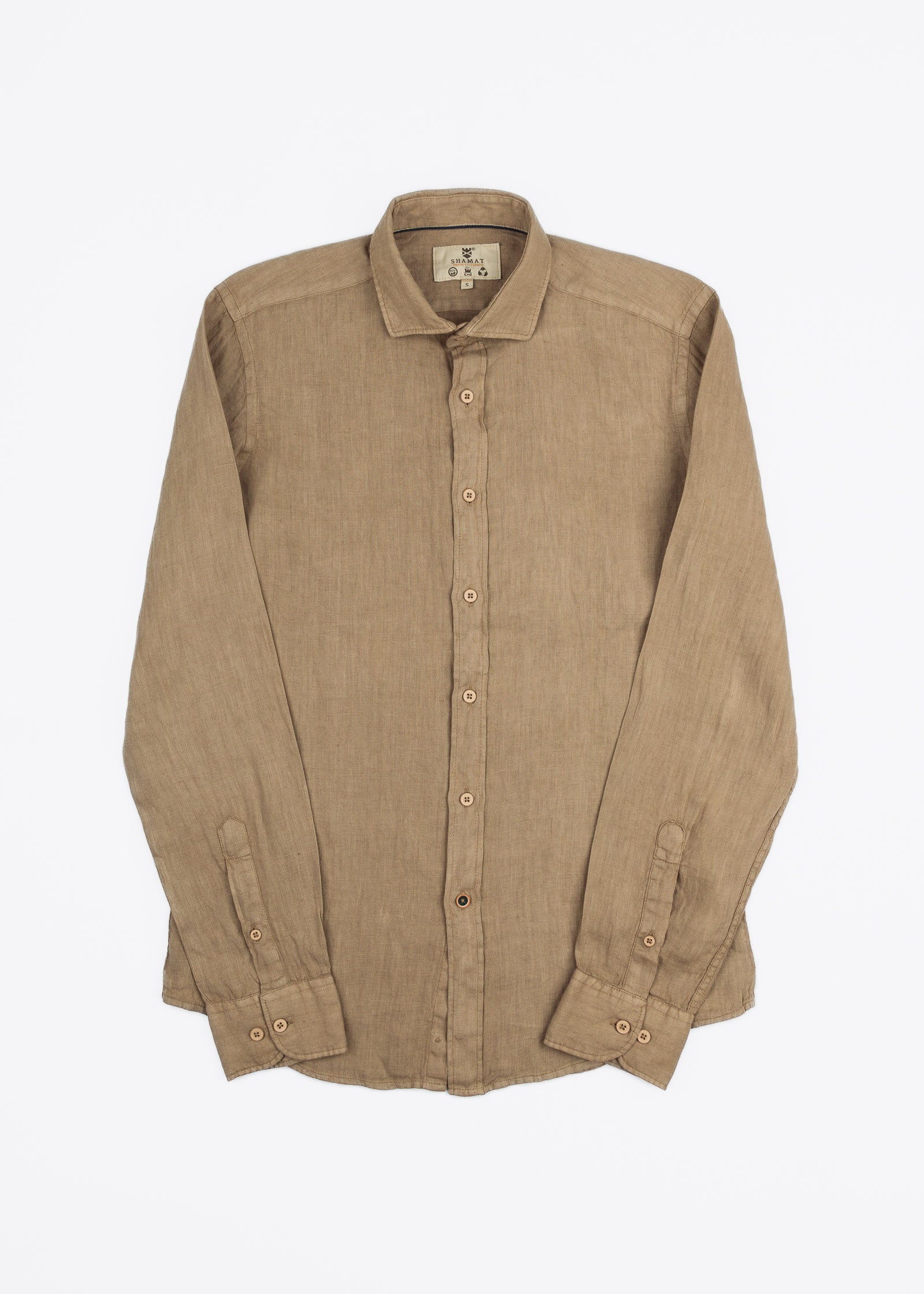 LINEN SHIRT WITH ITALIAN COLLAR