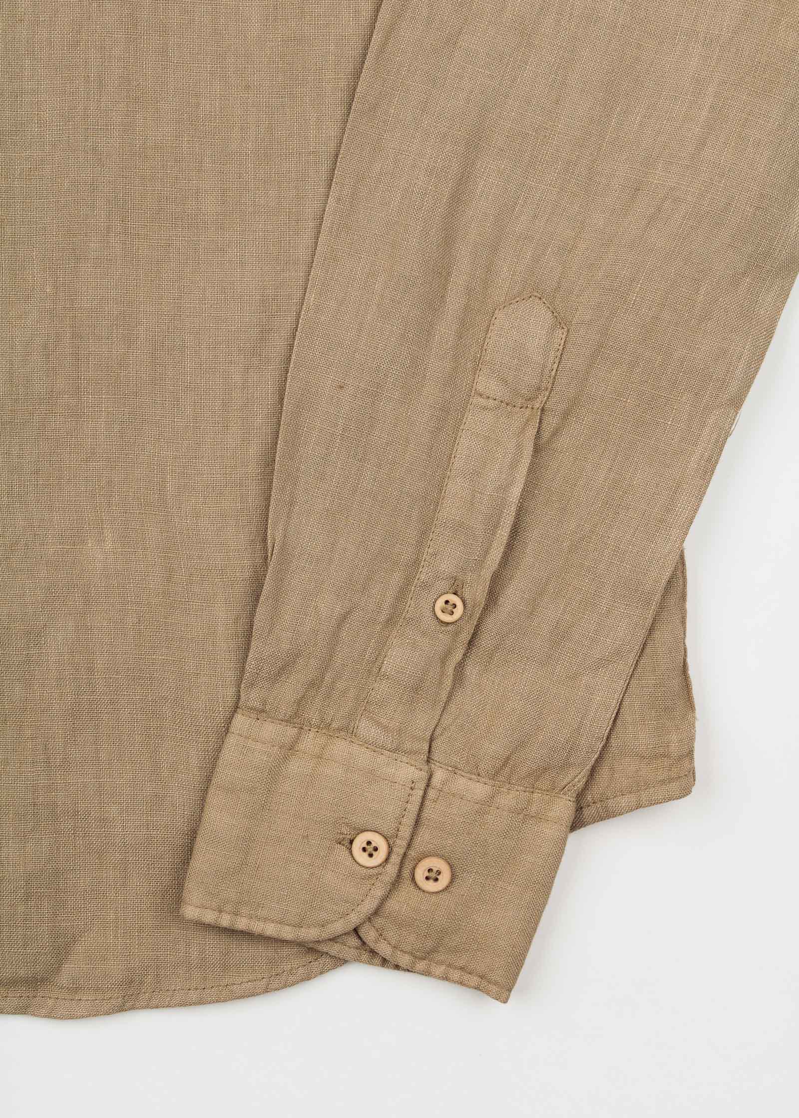 LINEN SHIRT WITH ITALIAN COLLAR