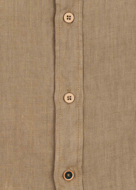 LINEN SHIRT WITH ITALIAN COLLAR