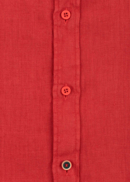 LINEN SHIRT WITH ITALIAN COLLAR