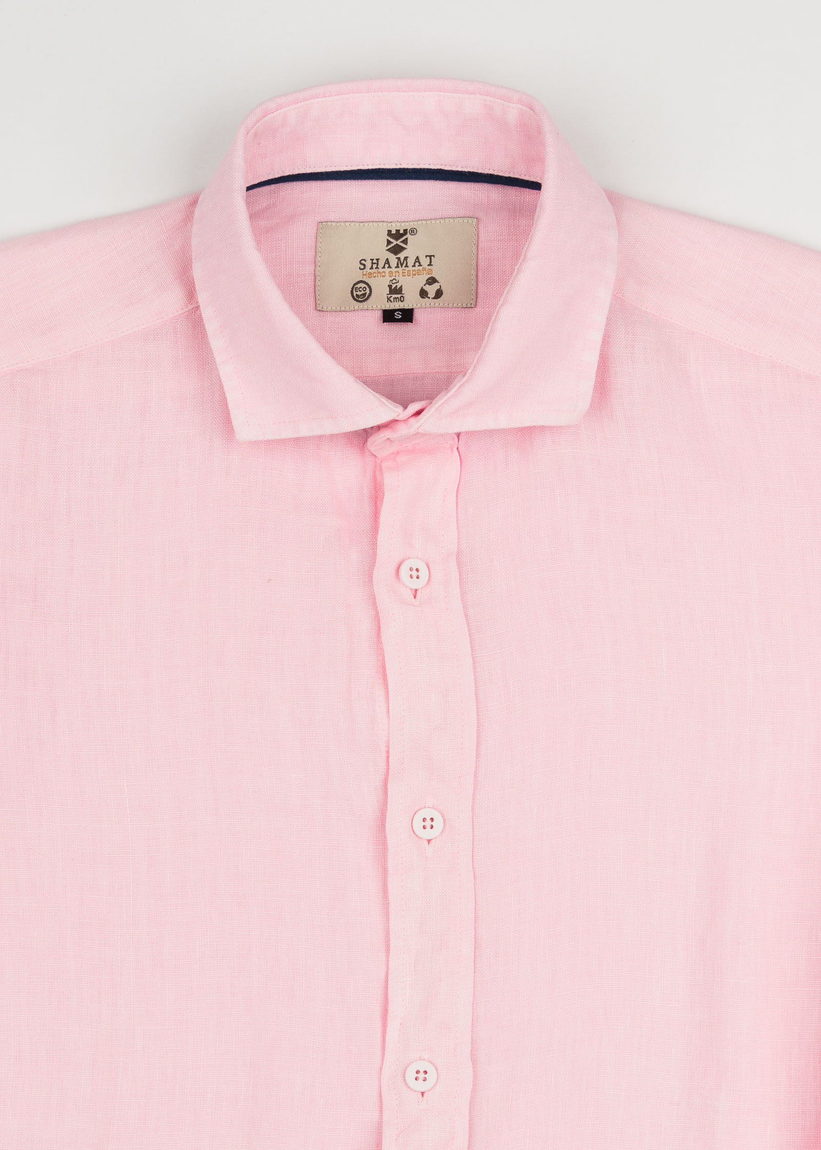 LINEN SHIRT WITH ITALIAN COLLAR