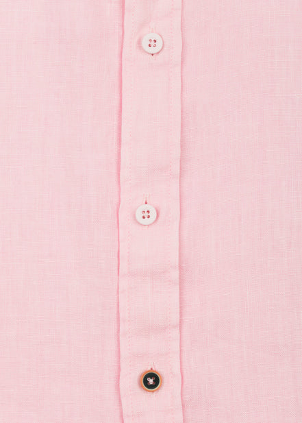 LINEN SHIRT WITH ITALIAN COLLAR