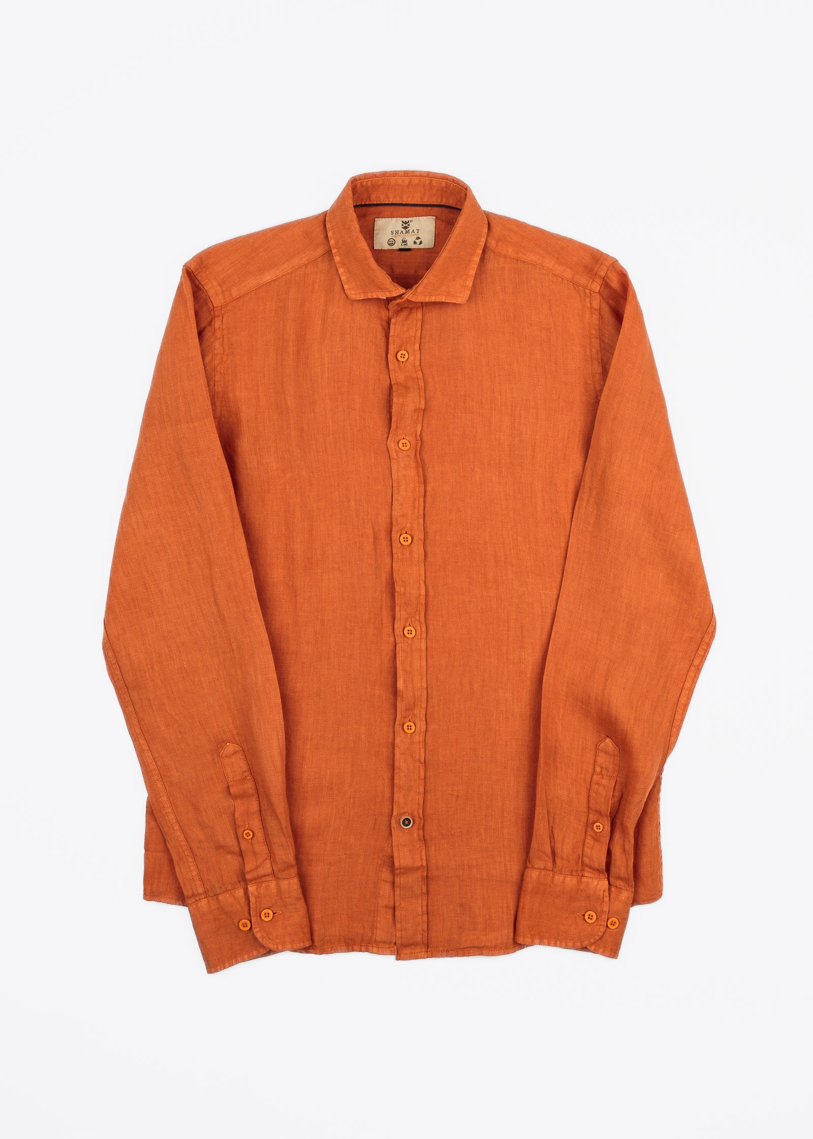LINEN SHIRT WITH ITALIAN COLLAR