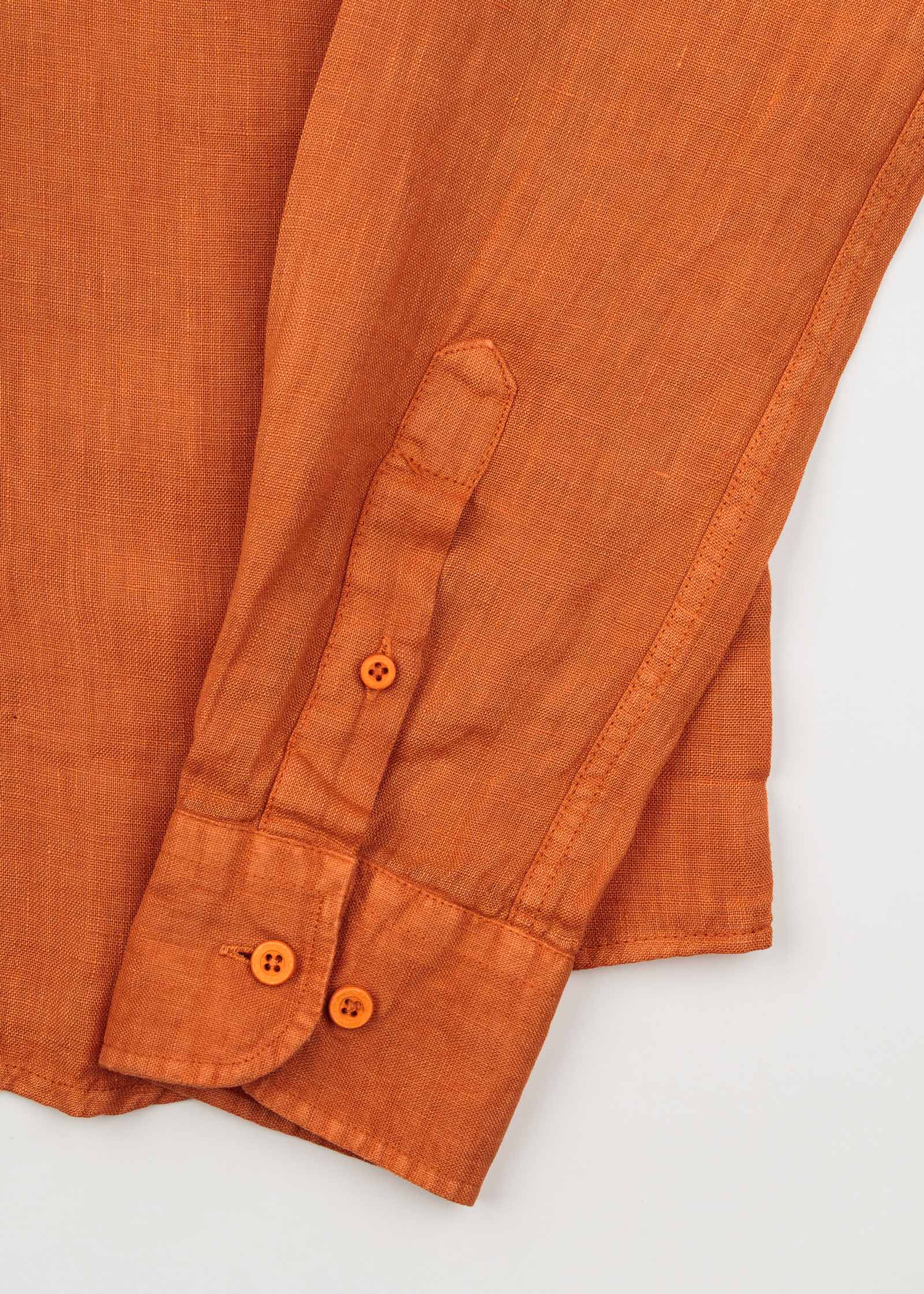 LINEN SHIRT WITH ITALIAN COLLAR