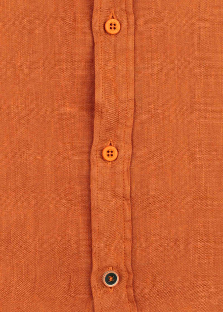 LINEN SHIRT WITH ITALIAN COLLAR