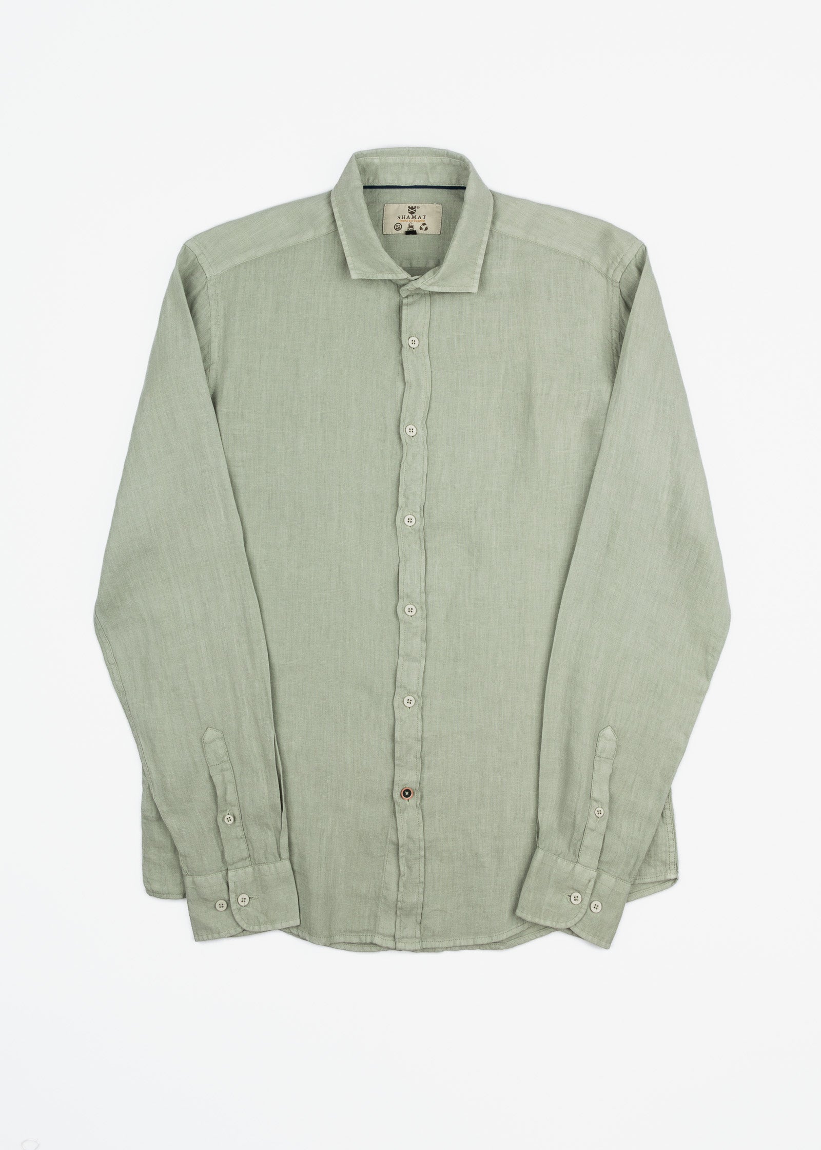 LINEN SHIRT WITH ITALIAN COLLAR