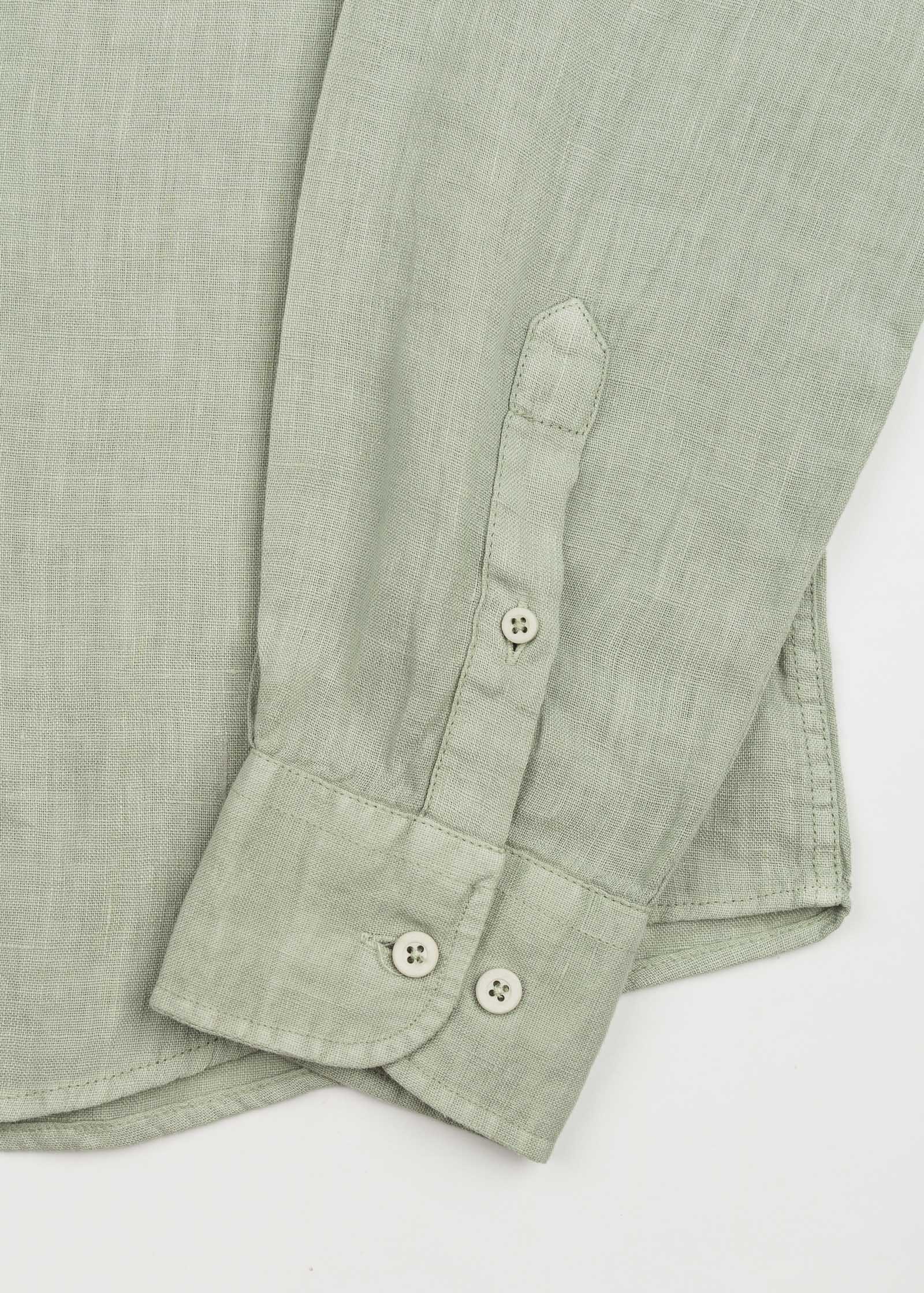 LINEN SHIRT WITH ITALIAN COLLAR