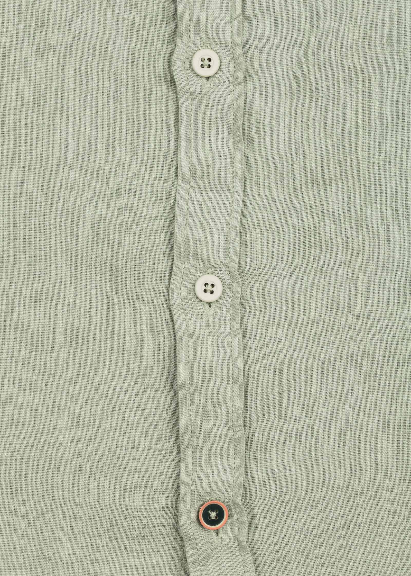 LINEN SHIRT WITH ITALIAN COLLAR