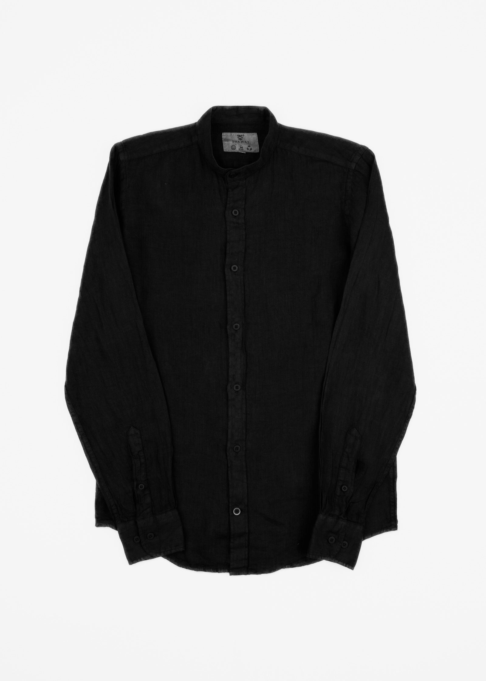 LINEN SHIRT WITH MANGO COLLAR