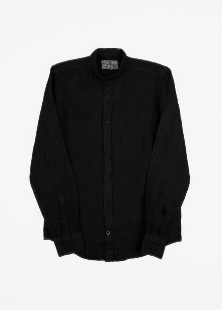 LINEN SHIRT WITH MANGO COLLAR
