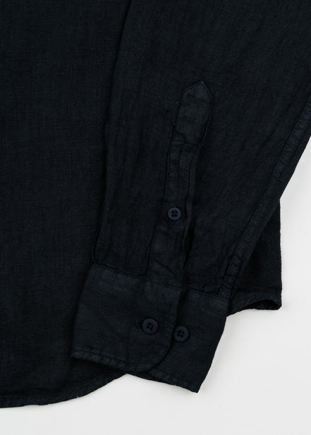 LINEN SHIRT WITH MANGO COLLAR