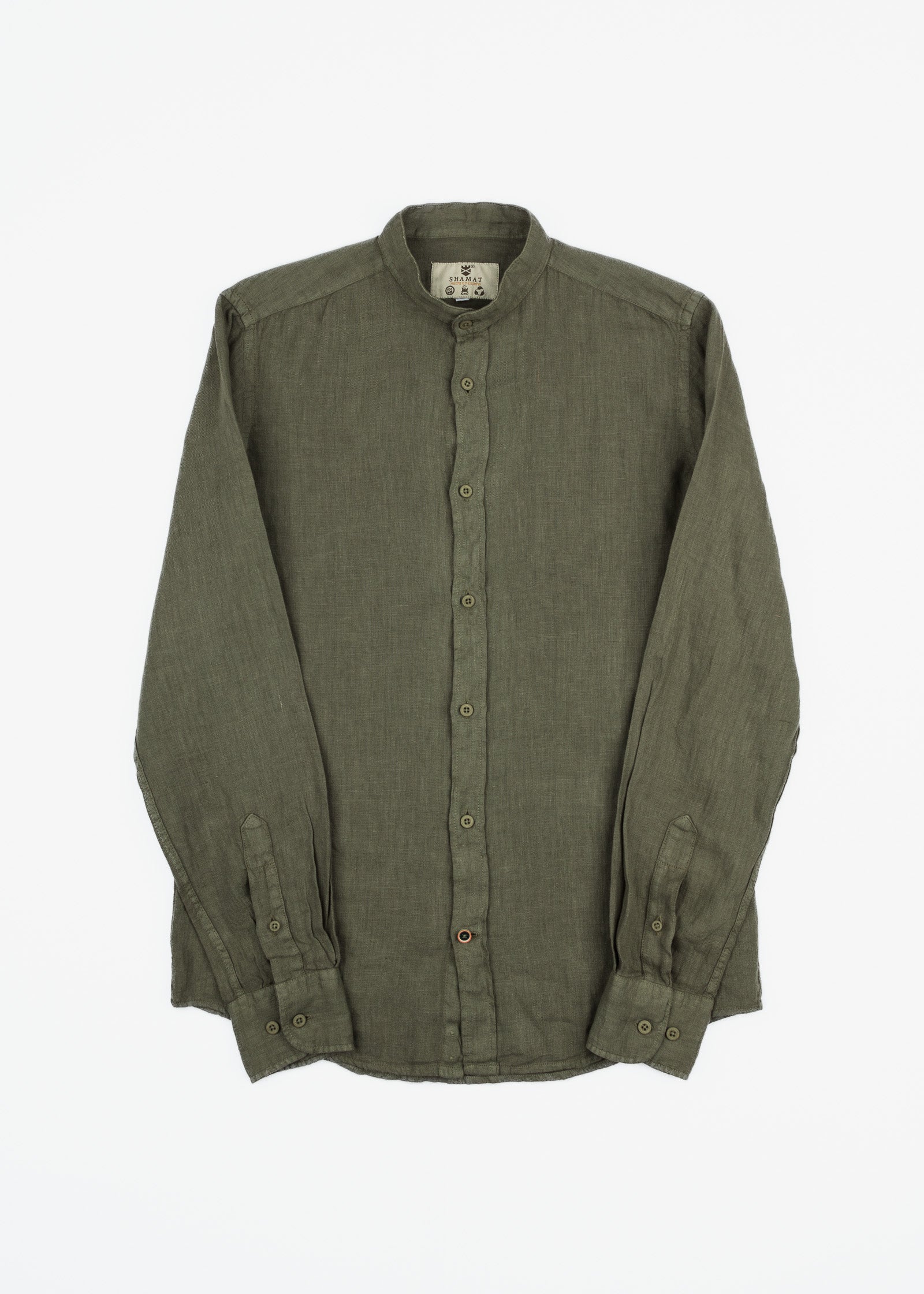 LINEN SHIRT WITH MANGO COLLAR