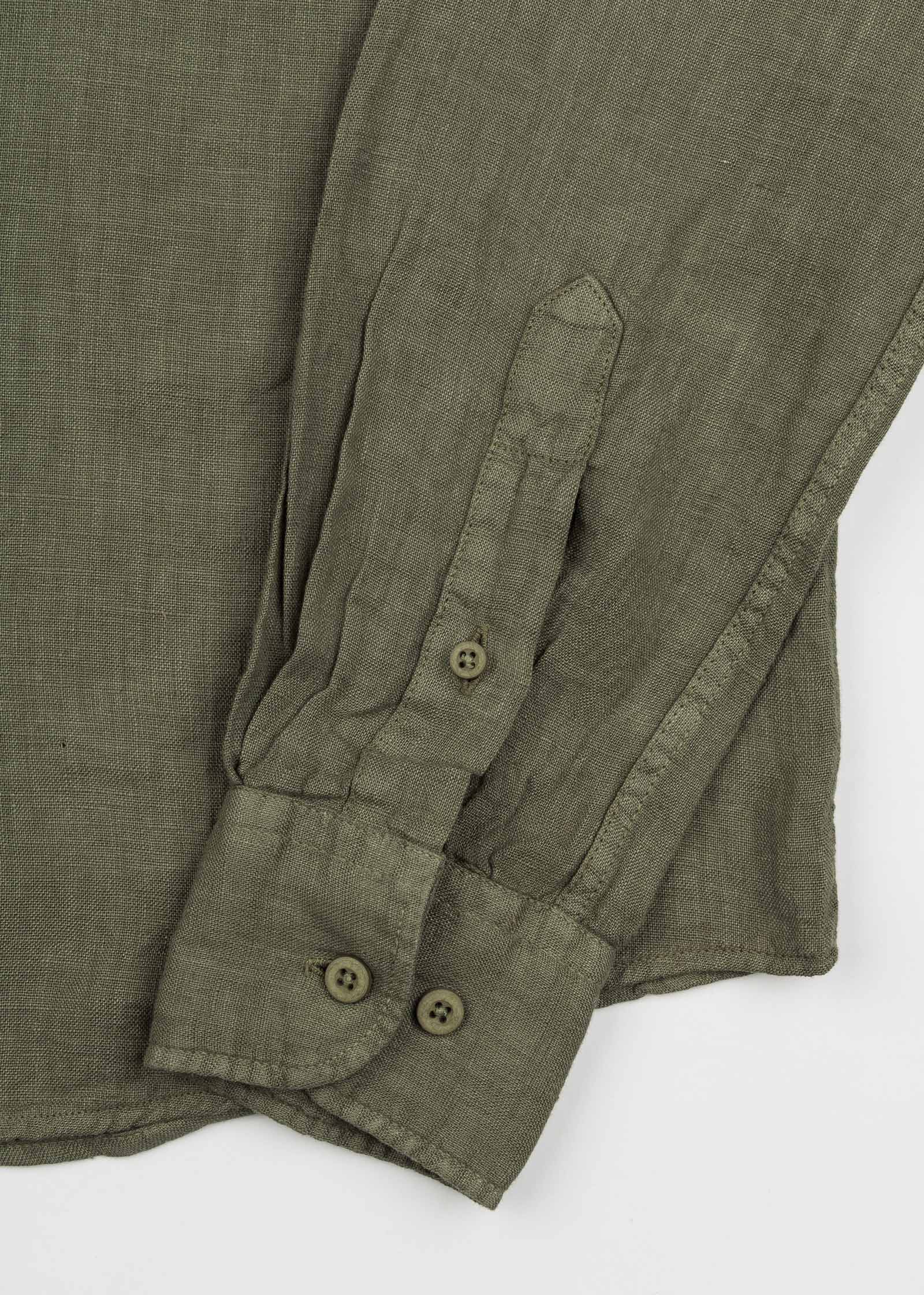 LINEN SHIRT WITH MANGO COLLAR