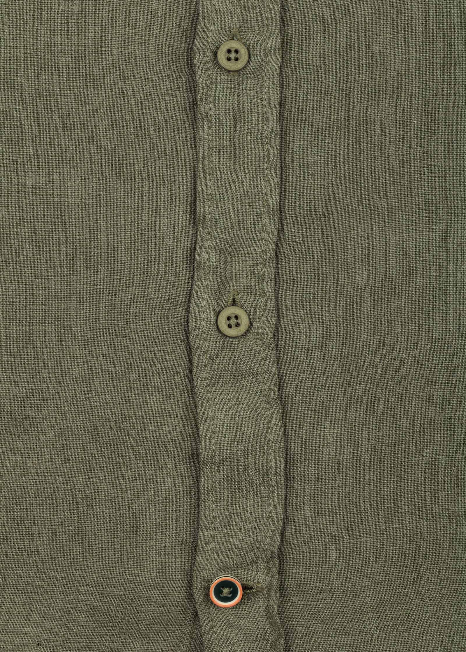 LINEN SHIRT WITH MANGO COLLAR