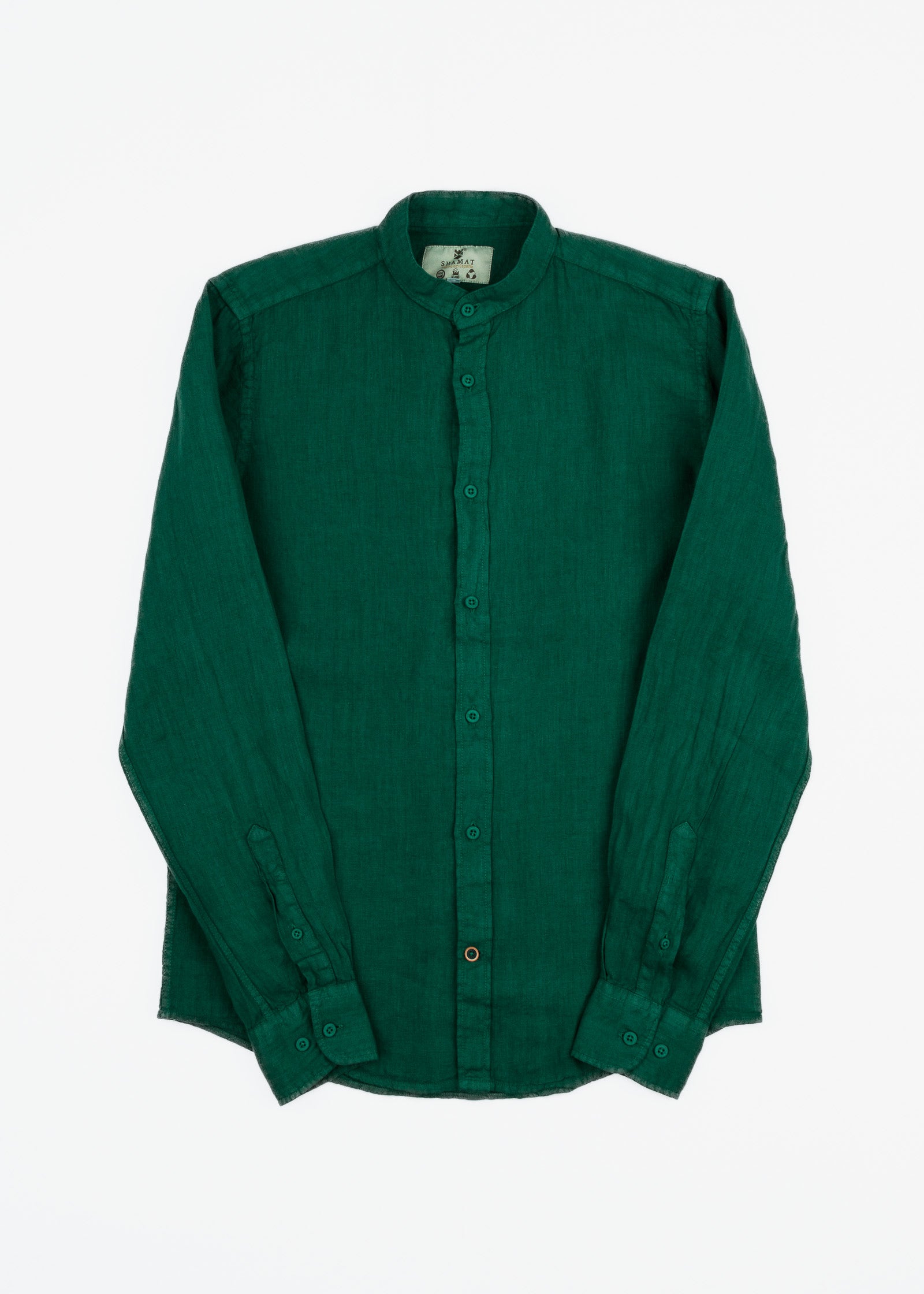 LINEN SHIRT WITH MANGO COLLAR