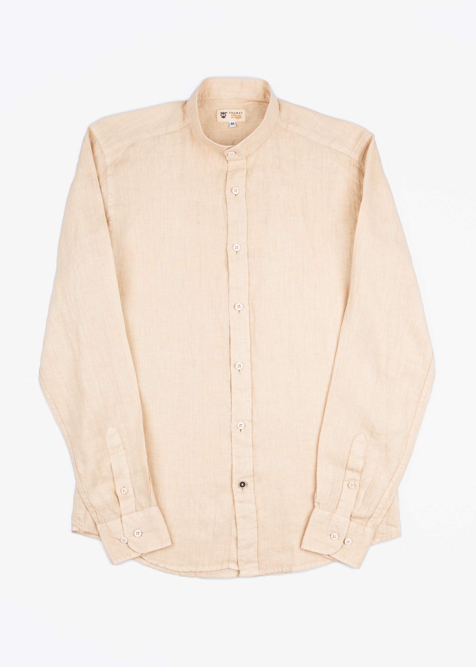 LINEN SHIRT WITH MANGO COLLAR