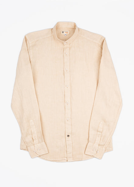 LINEN SHIRT WITH MANGO COLLAR