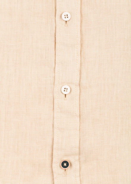 LINEN SHIRT WITH MANGO COLLAR