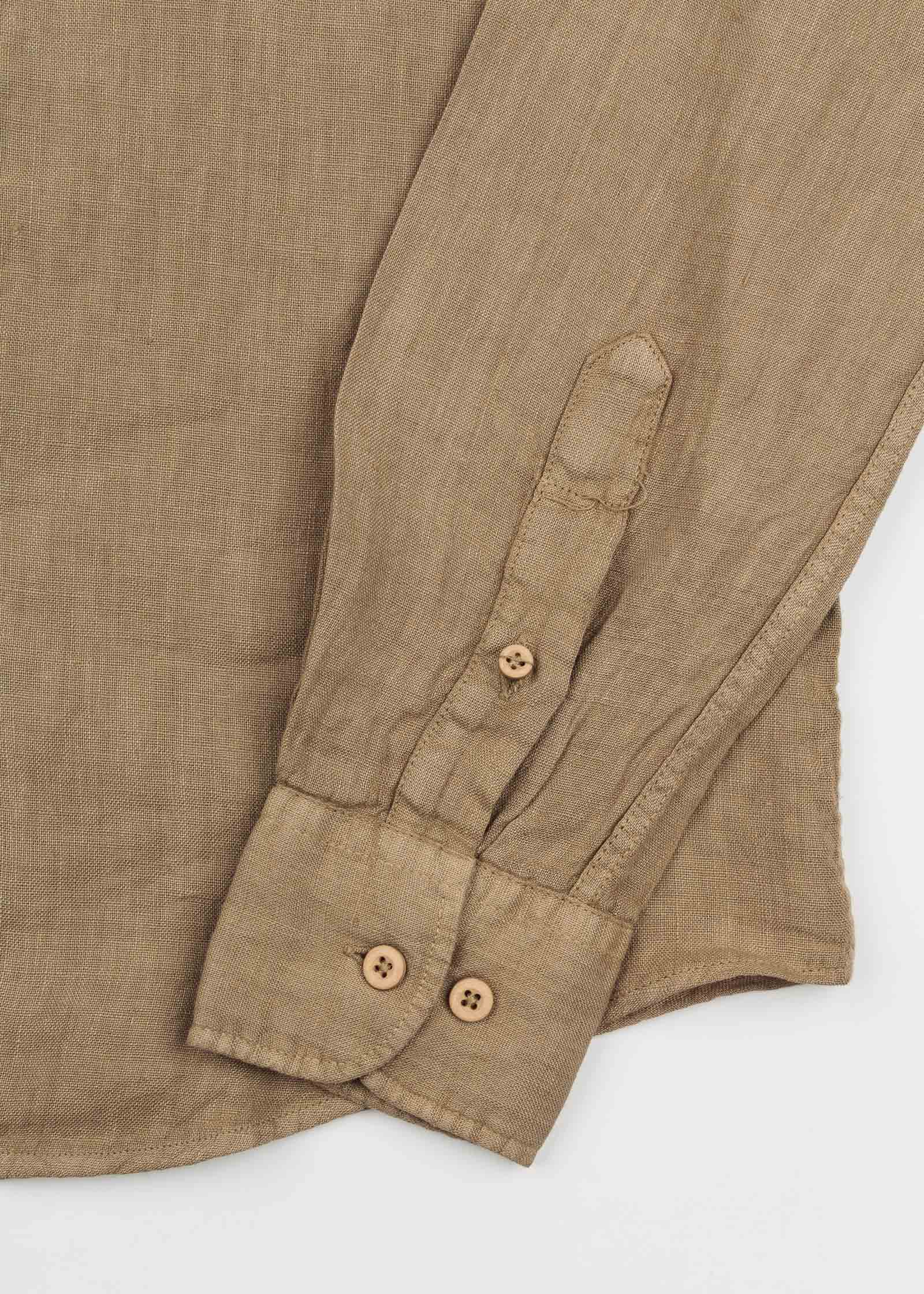 LINEN SHIRT WITH MANGO COLLAR