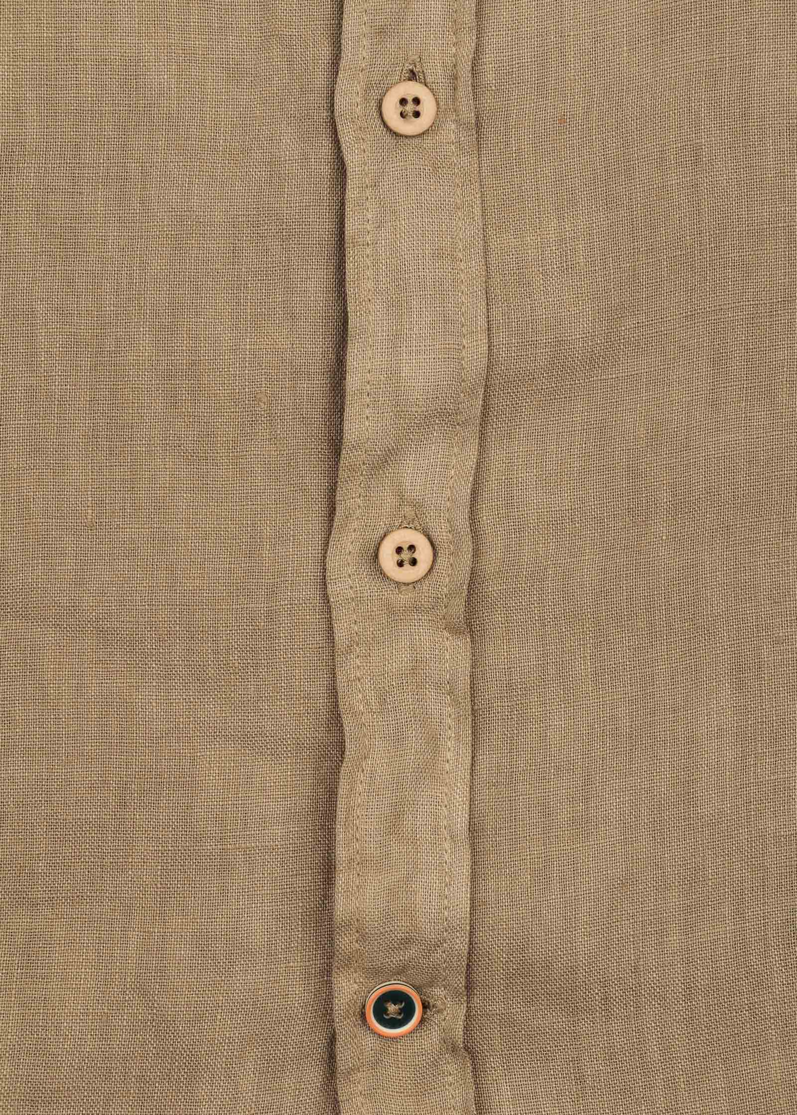 LINEN SHIRT WITH MANGO COLLAR