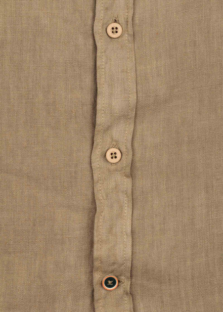 LINEN SHIRT WITH MANGO COLLAR