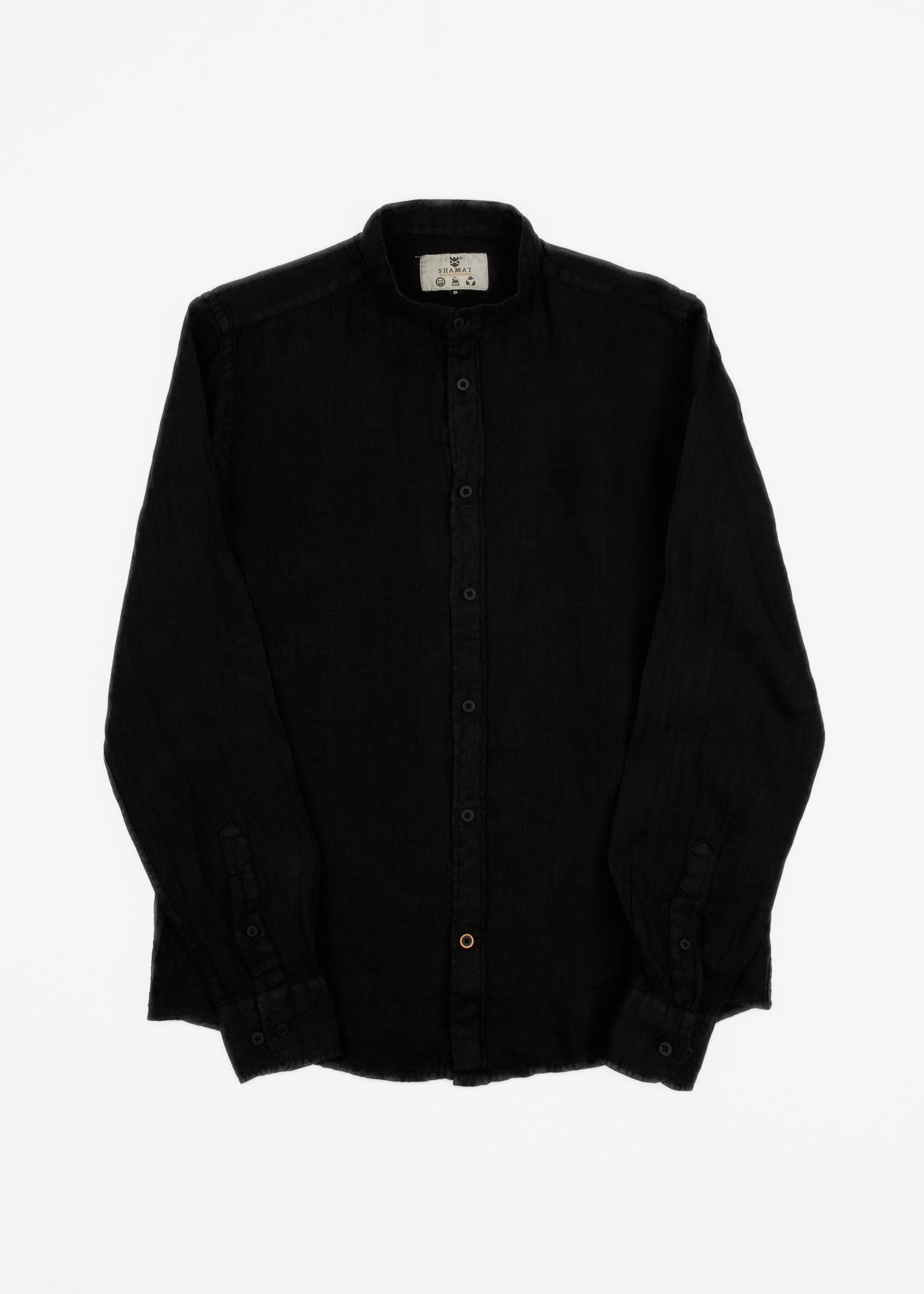 LINEN SHIRT WITH MANGO COLLAR