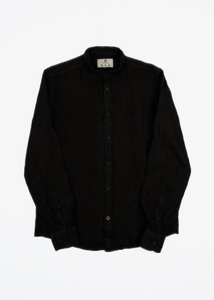 LINEN SHIRT WITH MANGO COLLAR