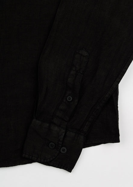 LINEN SHIRT WITH MANGO COLLAR