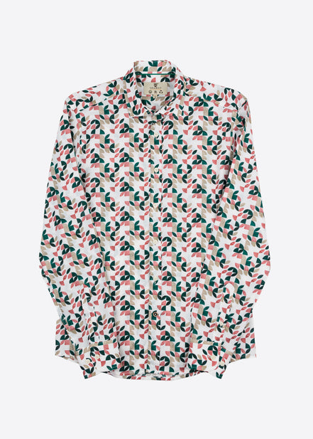VOILÈ GEOMETRIC PRINTED SHIRT M/L