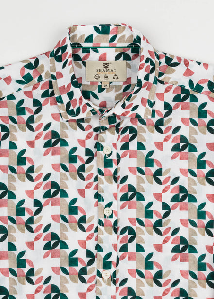 VOILÈ GEOMETRIC PRINTED SHIRT M/L