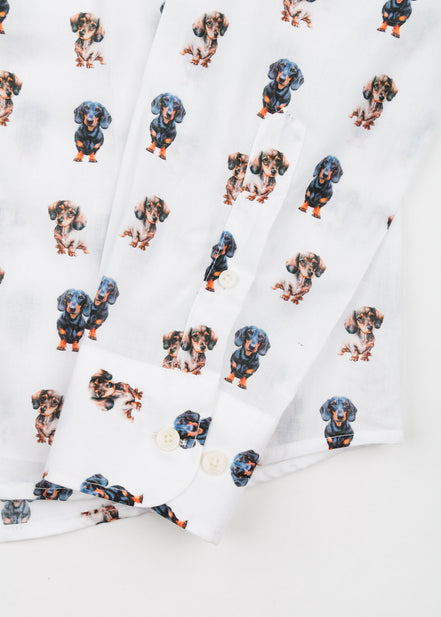 DACHSHUND VOILÈ PRINTED SHIRT M/L