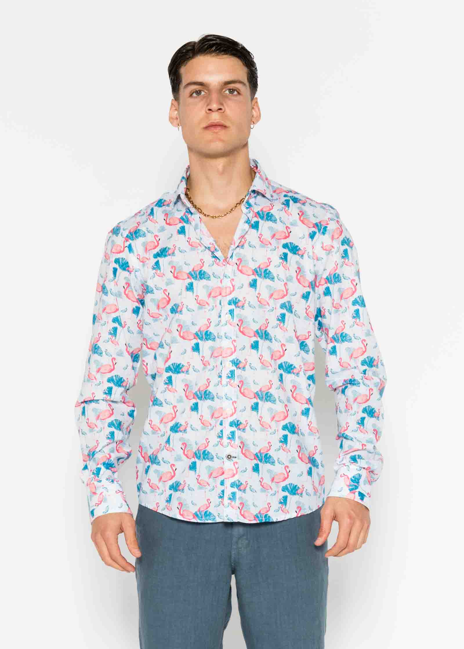 CAMISOLA ESTAMPADA FLAMINGO VOILÈ M/G