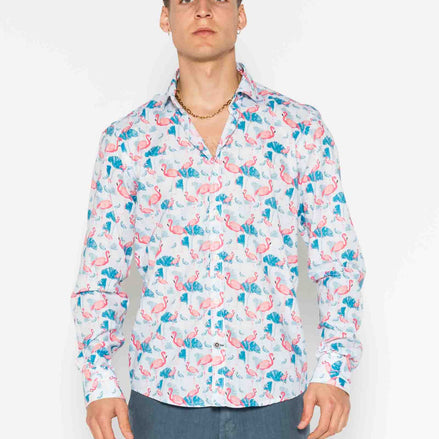 FLAMINGO VOILÈ PRINTED SHIRT M/L