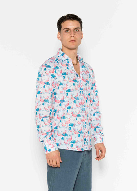 CAMISOLA ESTAMPADA FLAMINGO VOILÈ M/G