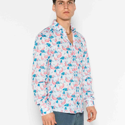 FLAMINGO VOILÈ PRINTED SHIRT M/L
