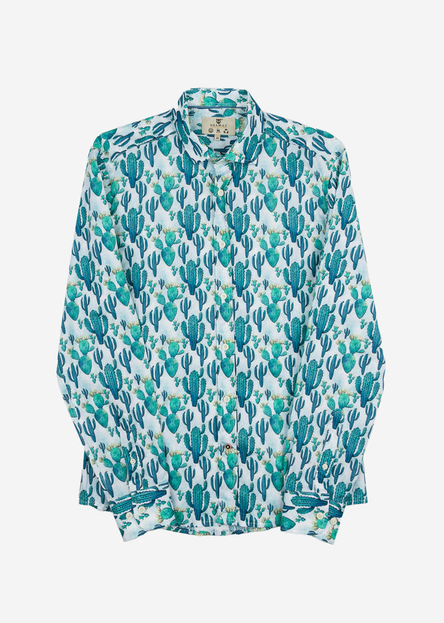 M/L PRINTED ELASTANE CACTUS SHIRT