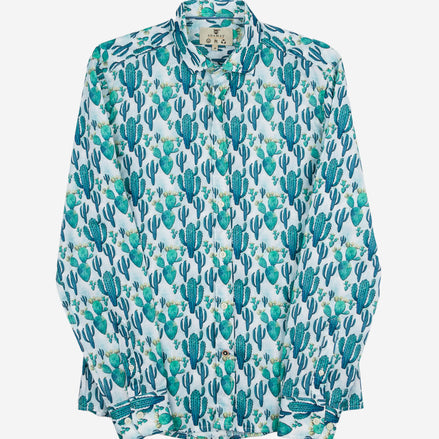 M/L PRINTED ELASTANE CACTUS SHIRT