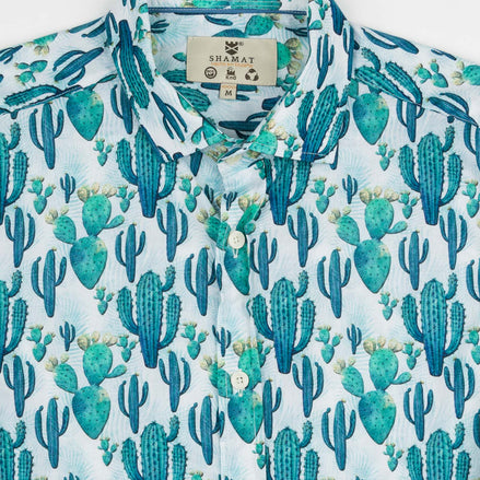 M/L PRINTED ELASTANE CACTUS SHIRT