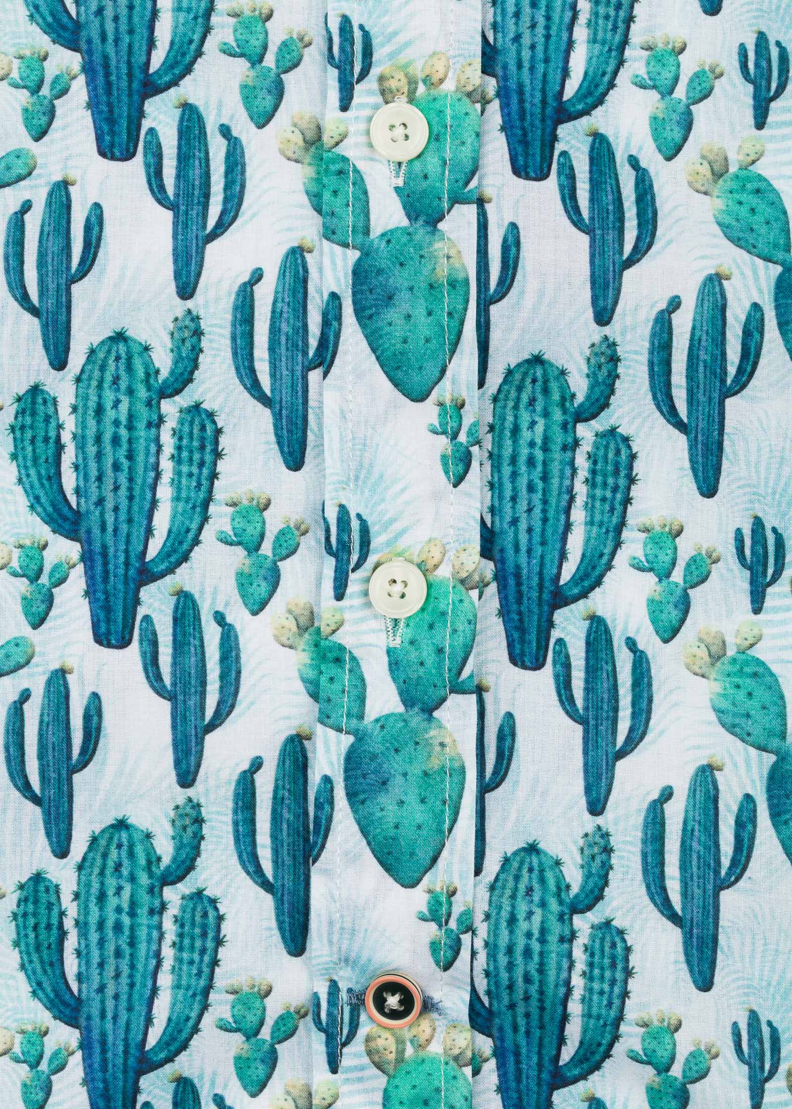 M/L PRINTED ELASTANE CACTUS SHIRT