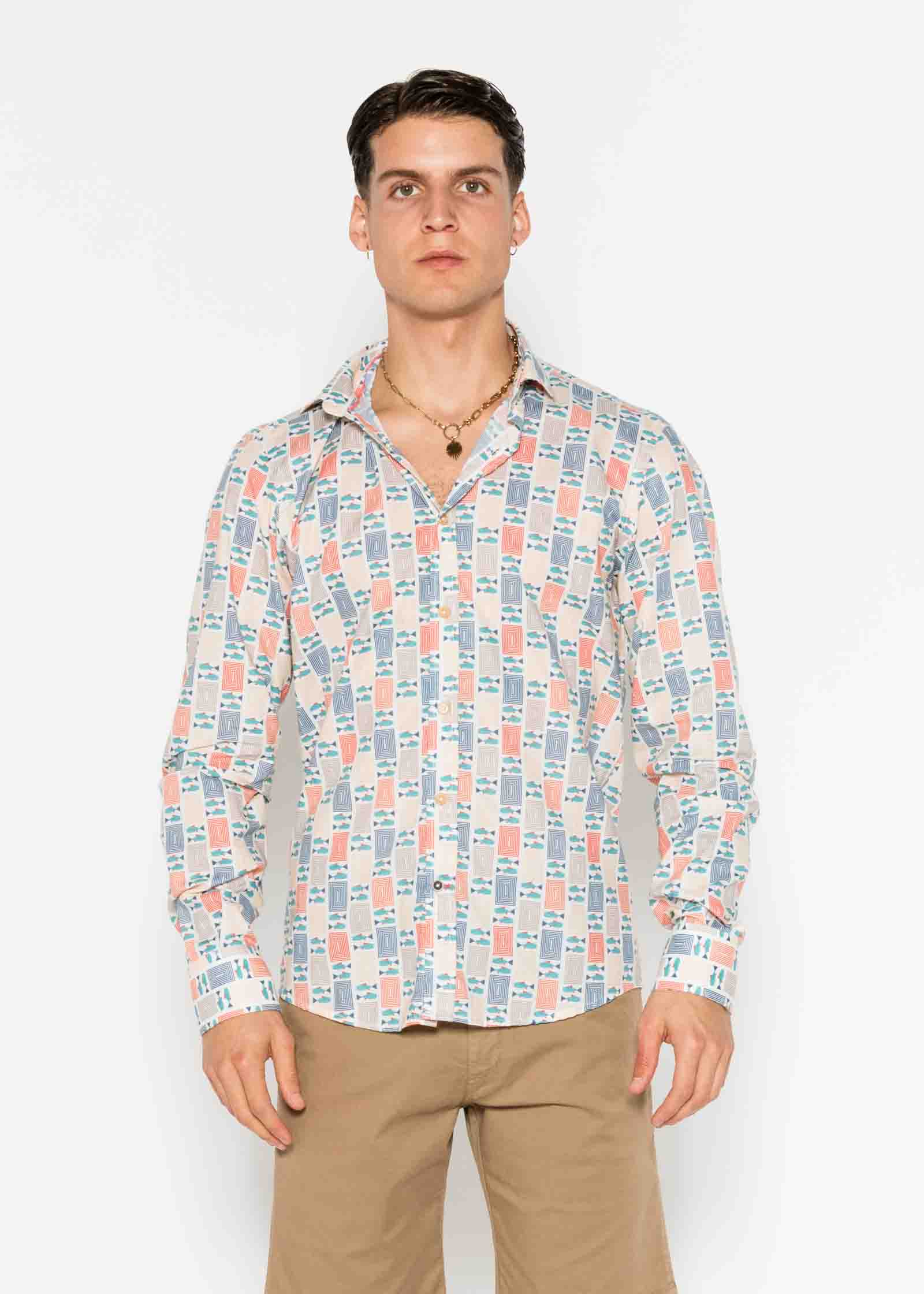 ATLANTIC VOILÈ PRINTED M/L SHIRT