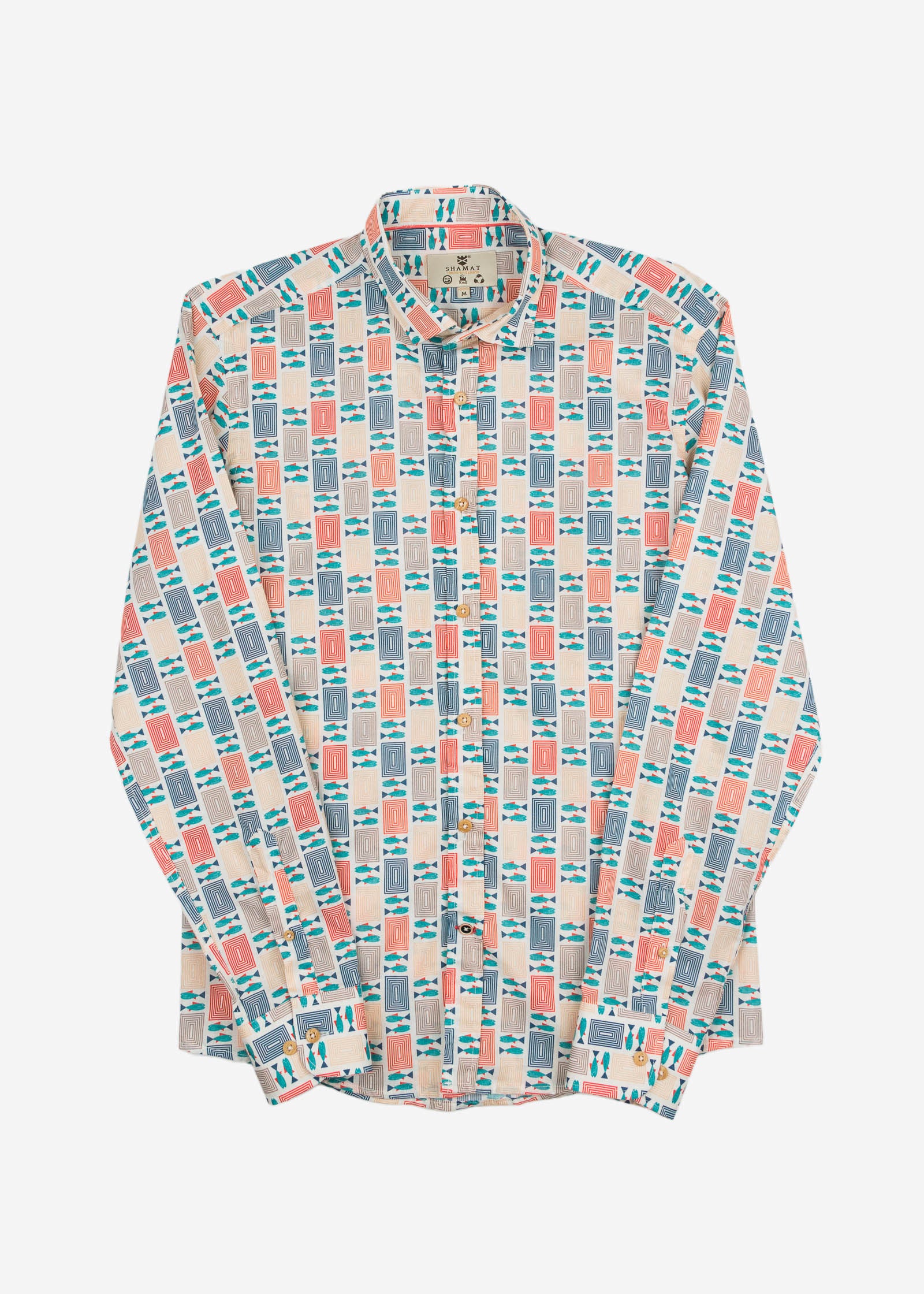 ATLANTIC VOILÈ PRINTED M/L SHIRT