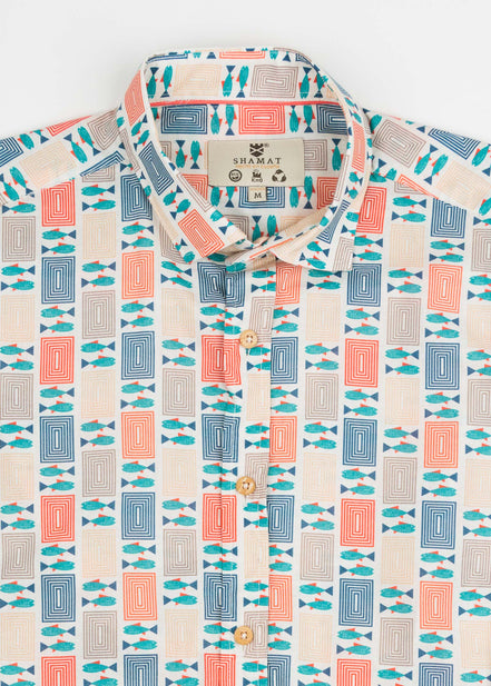 ATLANTIC VOILÈ PRINTED M/L SHIRT
